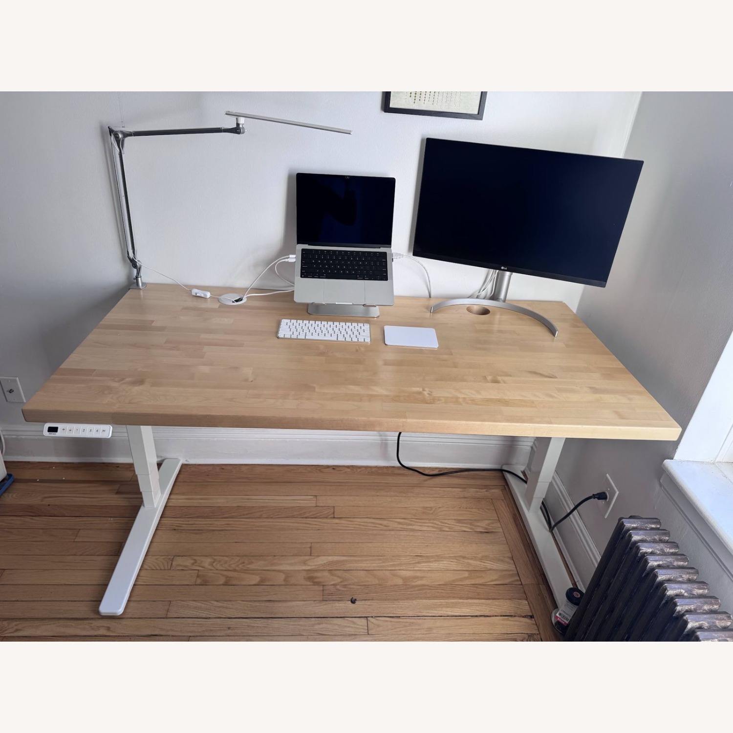 Uplift V2 Standing Desk White Wood Desk - image-2