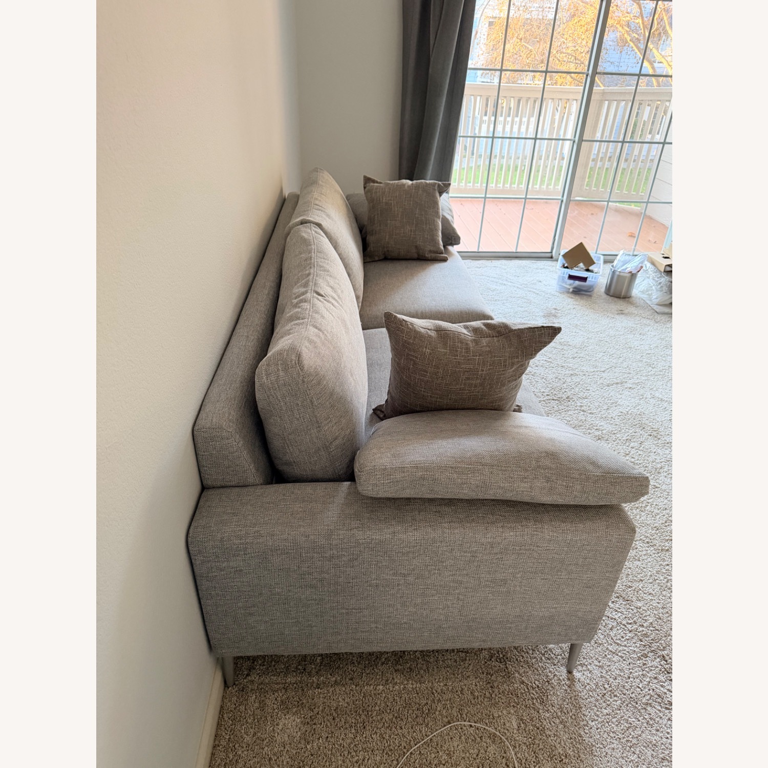 Article Nova Light Gray Fabric 2 Piece Sectional - image-2