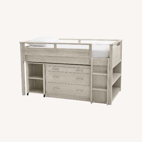 Used Pottery Barn Teen Loft Bed Dresser Desk Set for sale on AptDeco