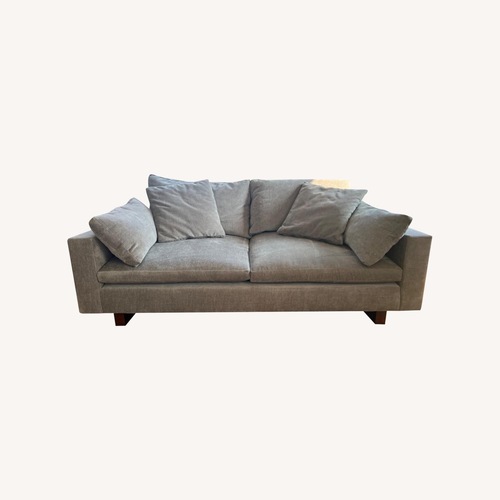 Used West Elm Light Gray Velvet 2 Seater Sofa for sale on AptDeco