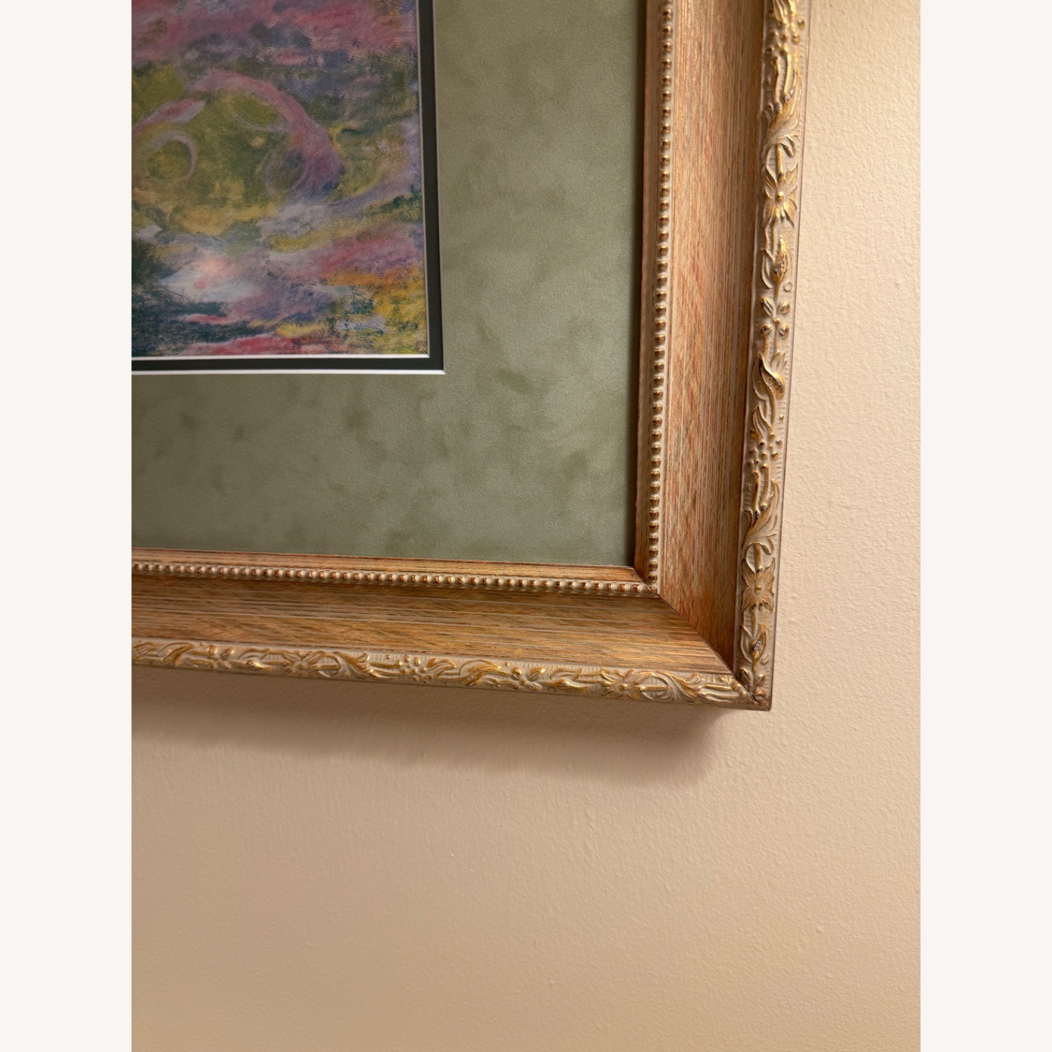 Framed Lithograph Waterlilies by Claude Monet - image-2