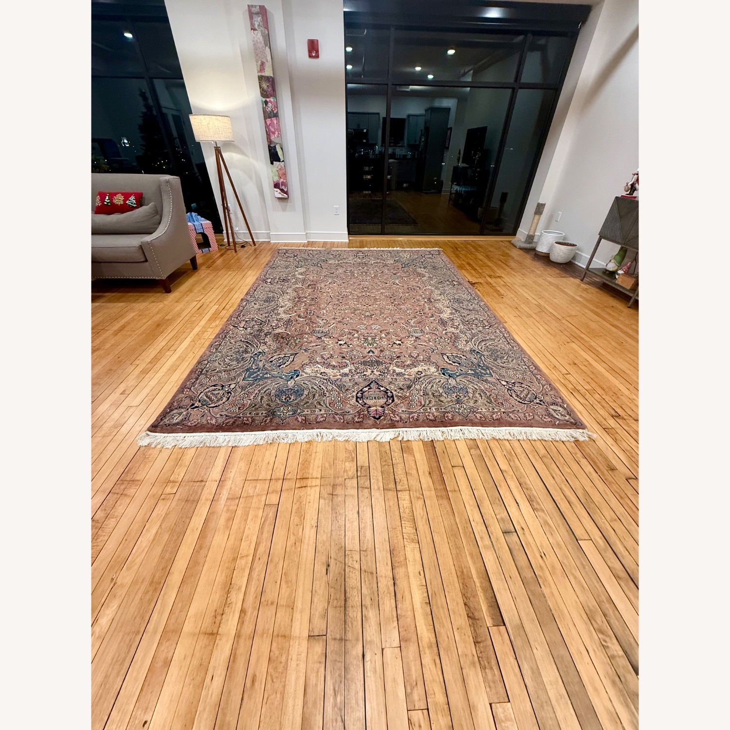 Large Hand-Knotted Wool Area Rug – 12’ x 8’ - image-6