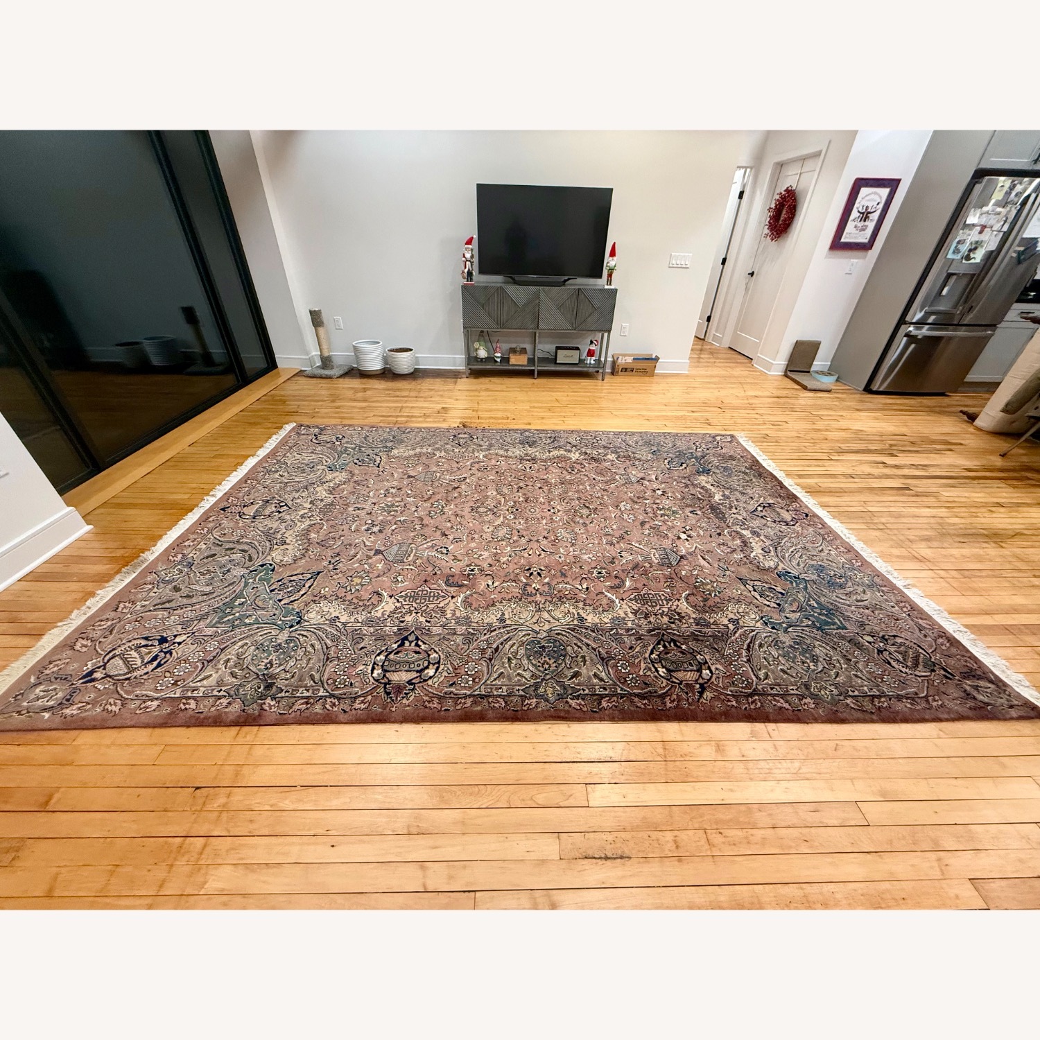 Large Hand-Knotted Wool Area Rug – 12’ x 8’ - image-3