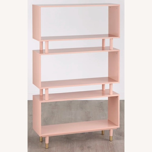 Used Wayfair Everly Quinn Pink Wood Bookcase for sale on AptDeco