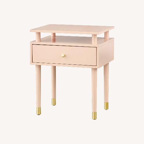 Used Wayfair Everly Quinn Pink Wood Nightstand for sale on AptDeco