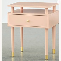 Wayfair Everly Quinn Pink Wood Nightstand