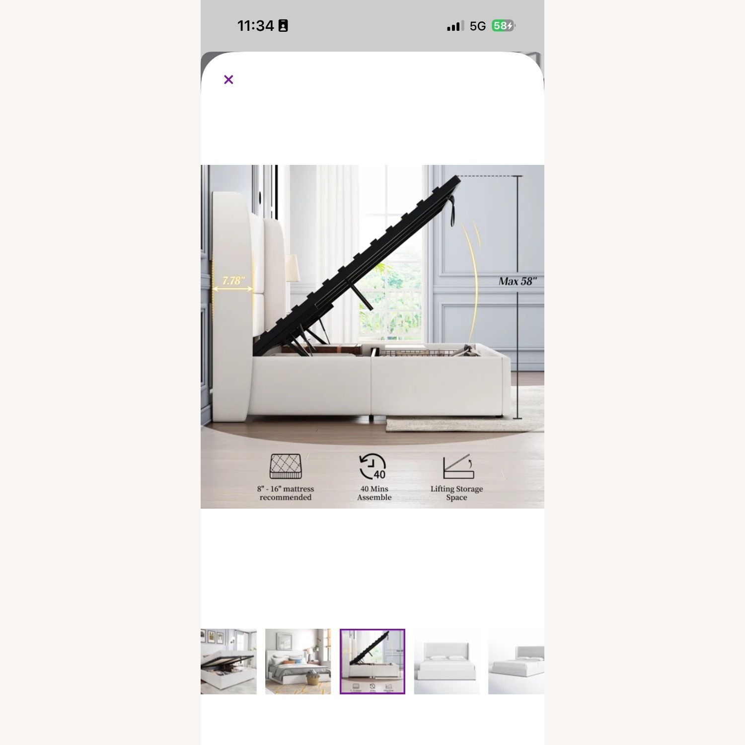 Wade Logan Brooklinn Upholstered Platform Storage Bed - image-2