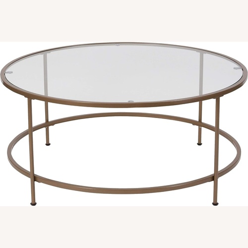 Used Flash Furniture Astoria Gold Metal Coffee Table for sale on AptDeco
