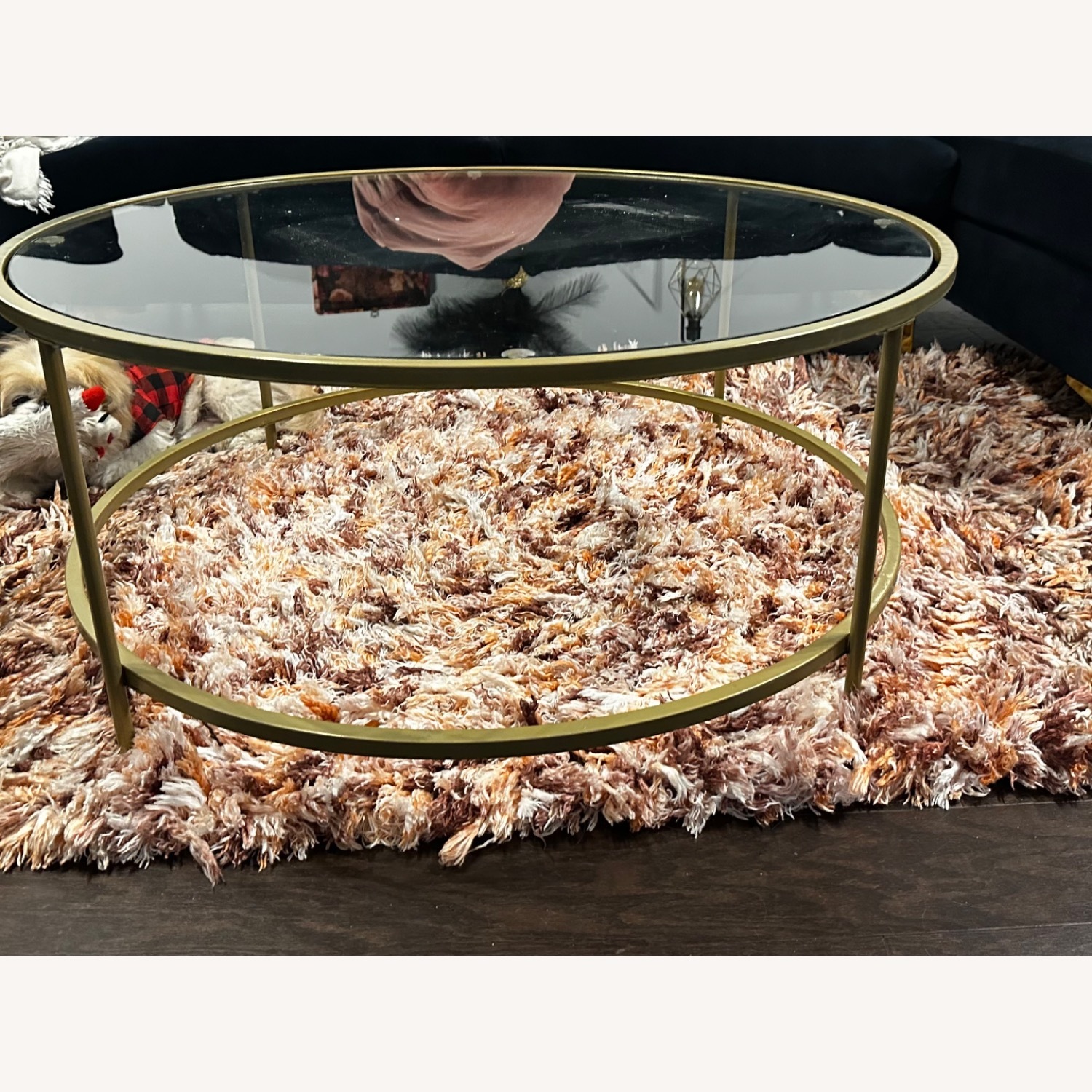 Flash Furniture Astoria Gold Metal Coffee Table - image-3