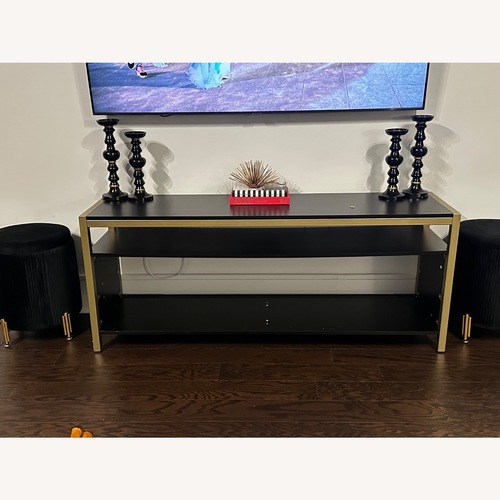 Used Wrought Iron Angelise Black Media Storage for sale on AptDeco