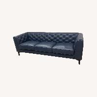 Poly and Bark Essex Tufted Fixed Back Sofa Midnight Blue
