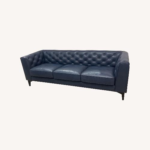 Used Poly and Bark Essex Tufted Fixed Back Sofa Midnight Blue for sale on AptDeco
