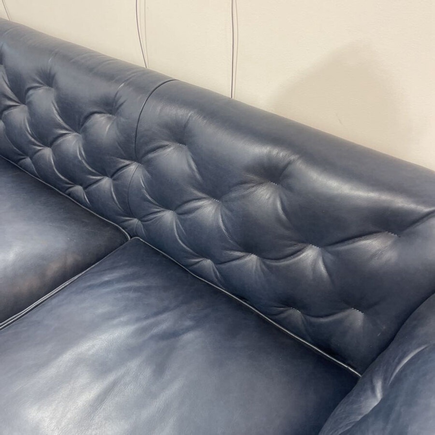 Poly and Bark Essex Tufted Fixed Back Sofa Midnight Blue - image-4