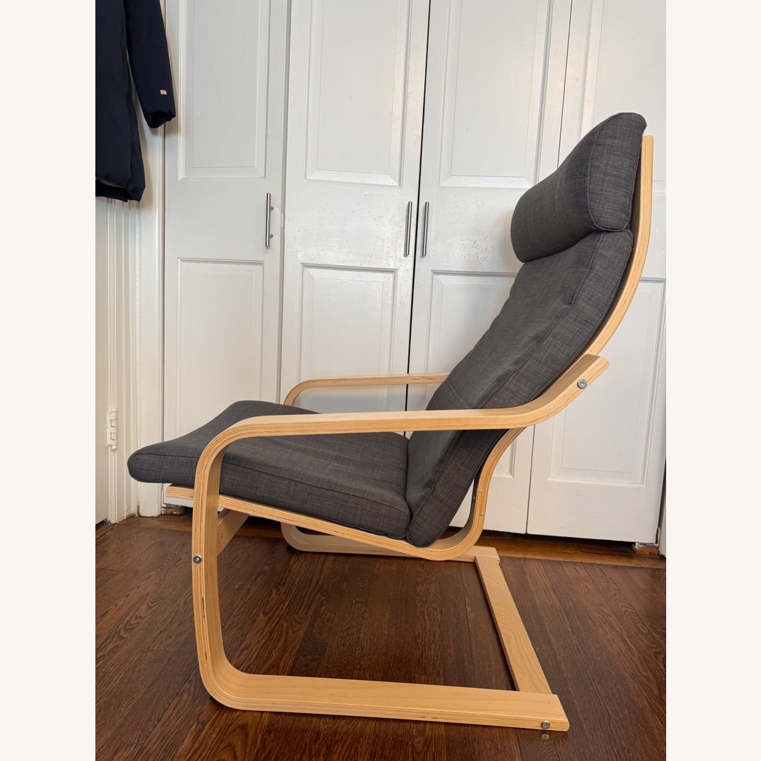 IKEA POANG Dark Gray Birch Armchair - image-3