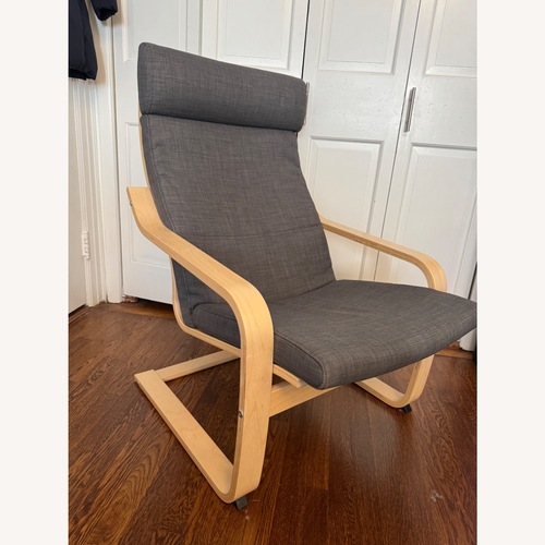 Used IKEA POANG Dark Gray Birch Armchair for sale on AptDeco
