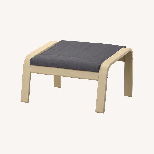 Used IKEA Poang Ottoman in Light Gray Heather for sale on AptDeco