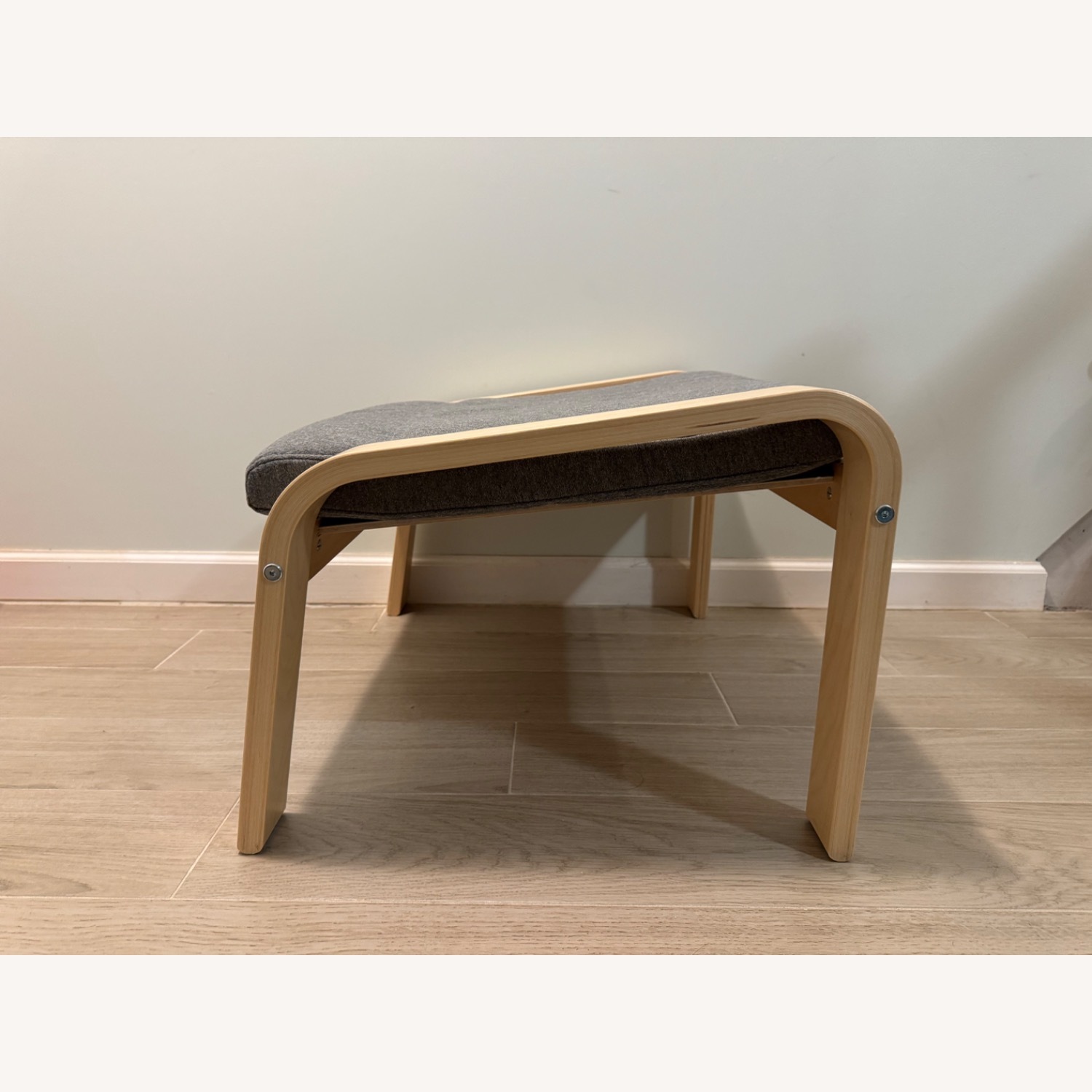 IKEA Poang Ottoman in Light Gray Heather - image-3