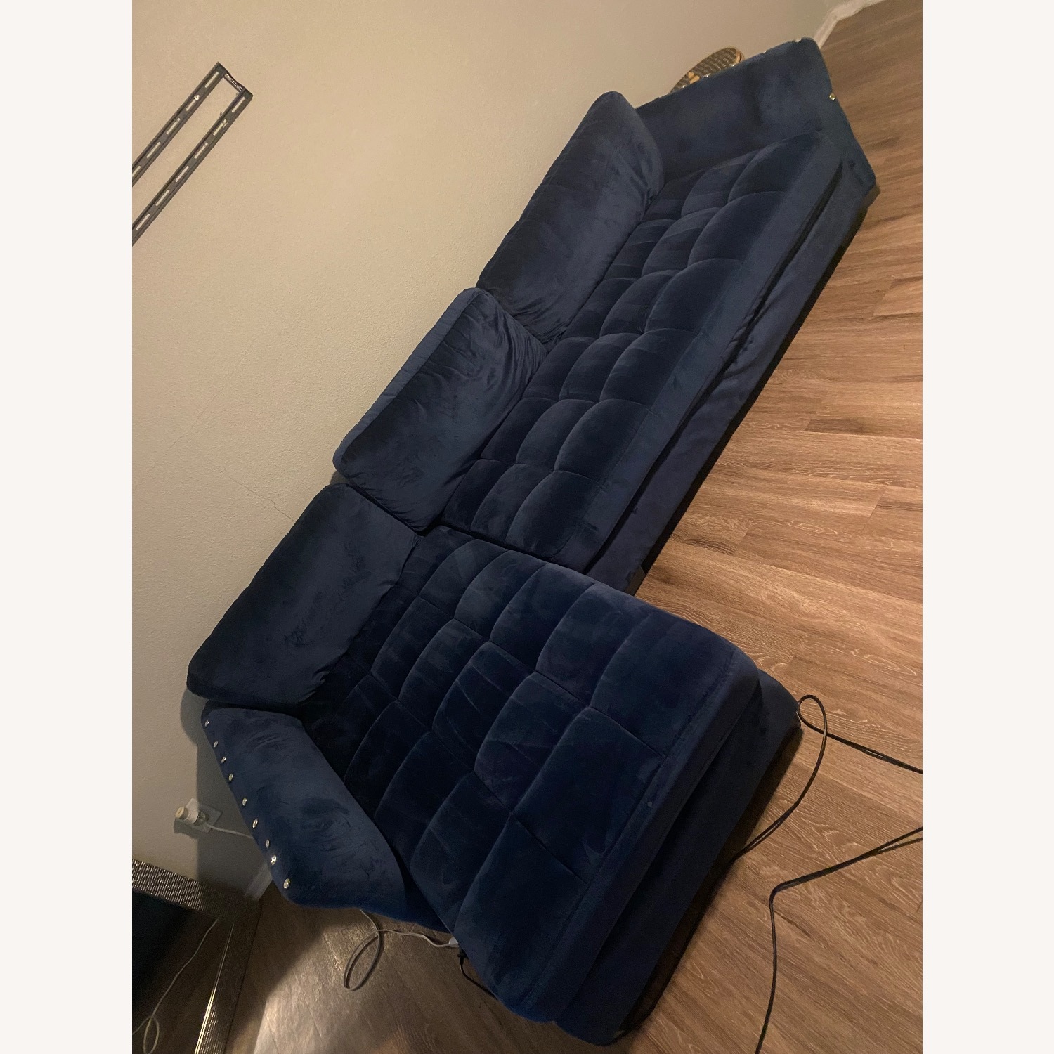 Ashley Furniture Blue Fabric 2 Piece Sectional - image-2