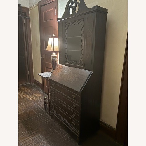 Used Vintage/Antique Finds Dark Brown Wood Sideboard for sale on AptDeco