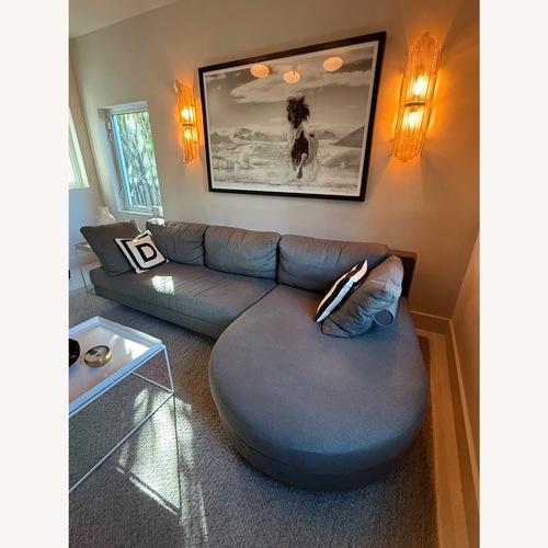 Used B&B Italia Antonio Citterio Dark Gray Fabric 2 Piece Sectional for sale on AptDeco