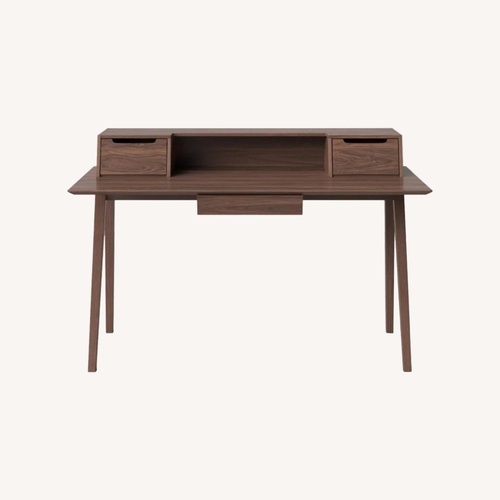 Used AllModern Ando Dark Brown Wood Desk for sale on AptDeco
