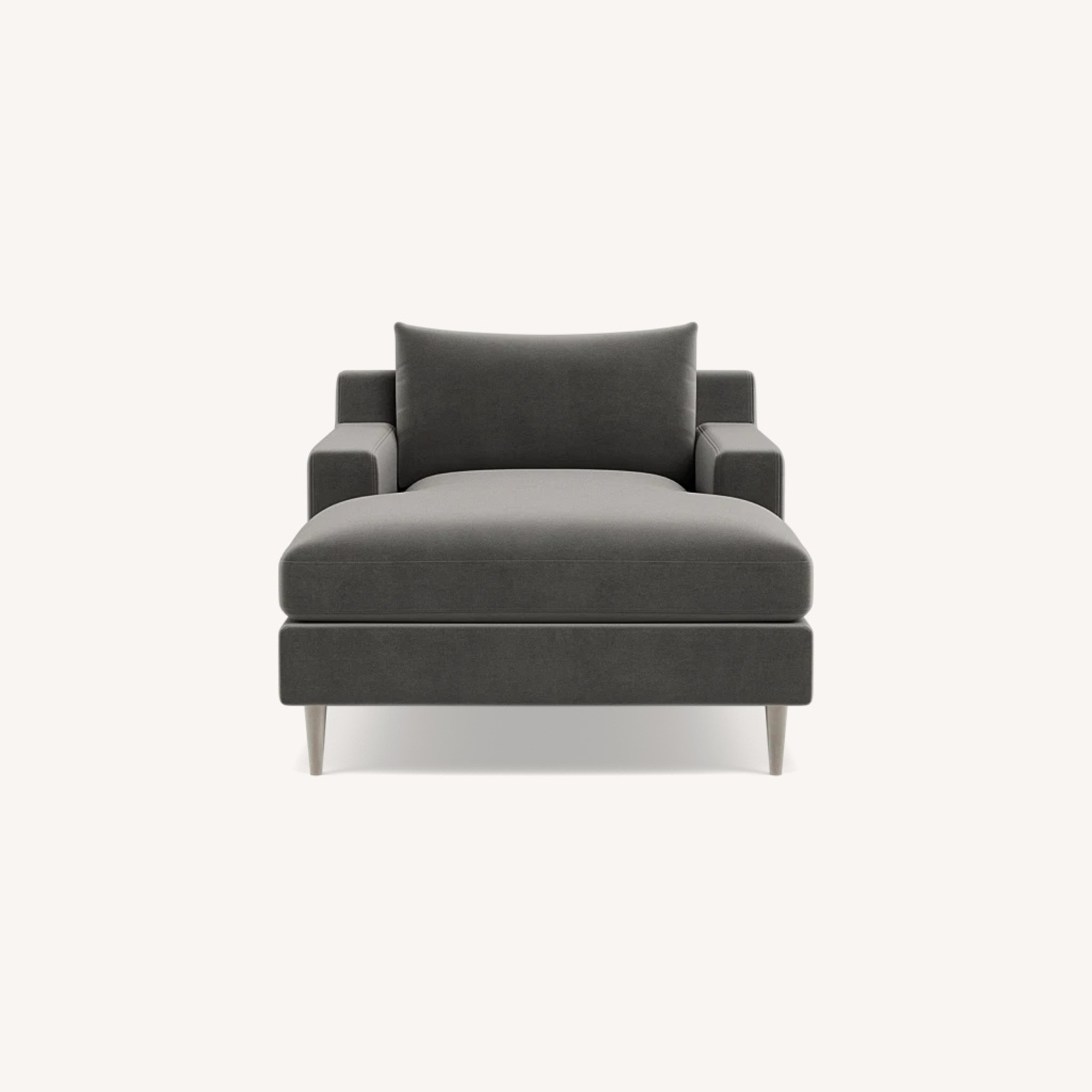 Interior Define Gray Velvet Sloan Chaise - image-0