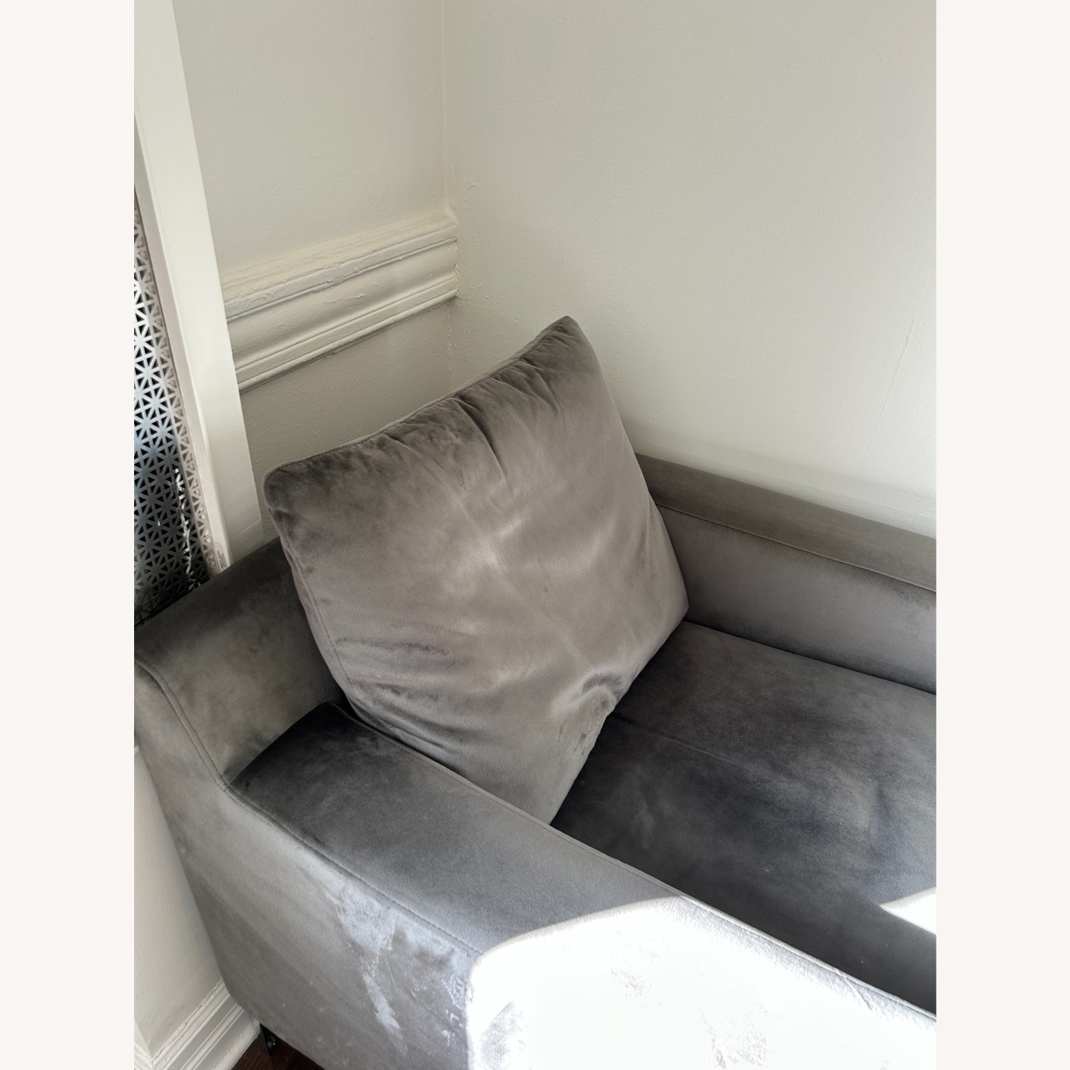 Interior Define Gray Velvet Sloan Chaise - image-4