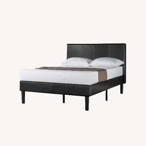 Used Wayfair Amaar Dark Brown Faux Leather Full Bed for sale on AptDeco