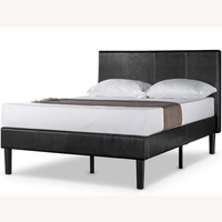 Wayfair Amaar Dark Brown Faux Leather Full Bed