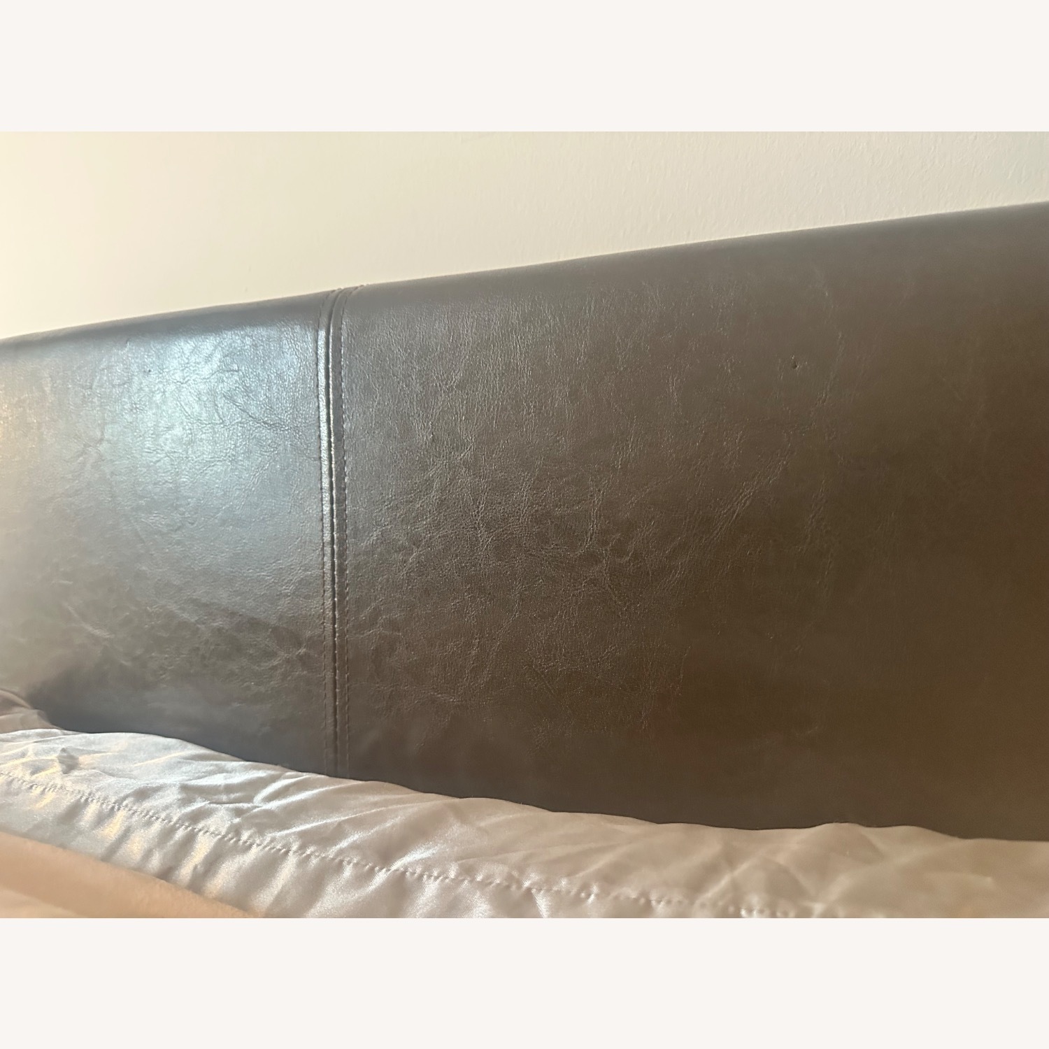 Wayfair Amaar Dark Brown Faux Leather Full Bed - image-4