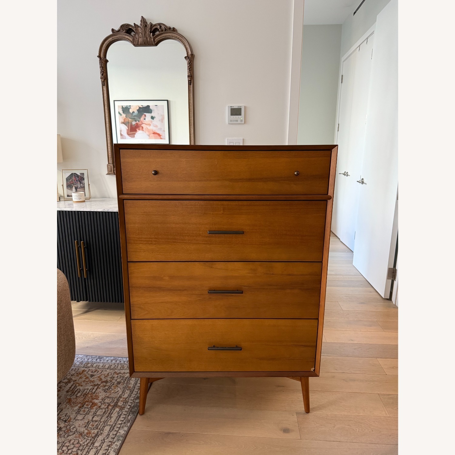 Mid-Century 4-Drawer Dresser (34") - image-1