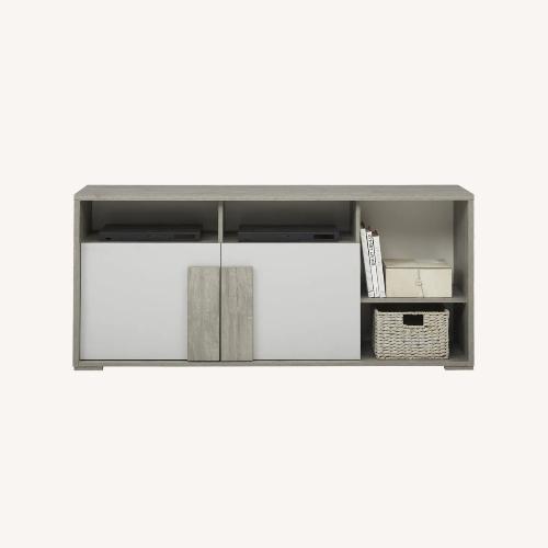 Used Rooms To Go Studio Place Gray 66 In. Console for sale on AptDeco