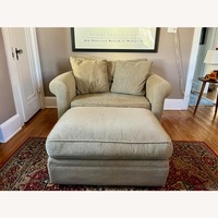 Crate & Barrel Chair and a Half & Ottoman