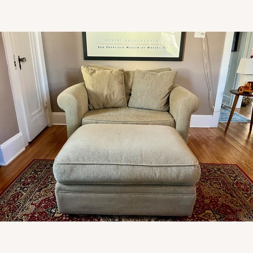 Used Crate & Barrel Chair and a Half & Ottoman for sale on AptDeco