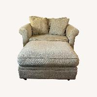 Crate & Barrel Chair and a Half & Ottoman