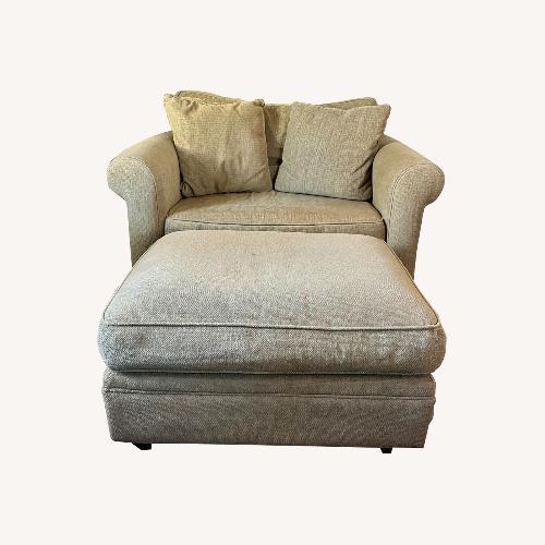 Used Crate & Barrel Chair and a Half & Ottoman for sale on AptDeco