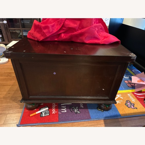 Used Wayfair Dark Brown Wood Chest for sale on AptDeco