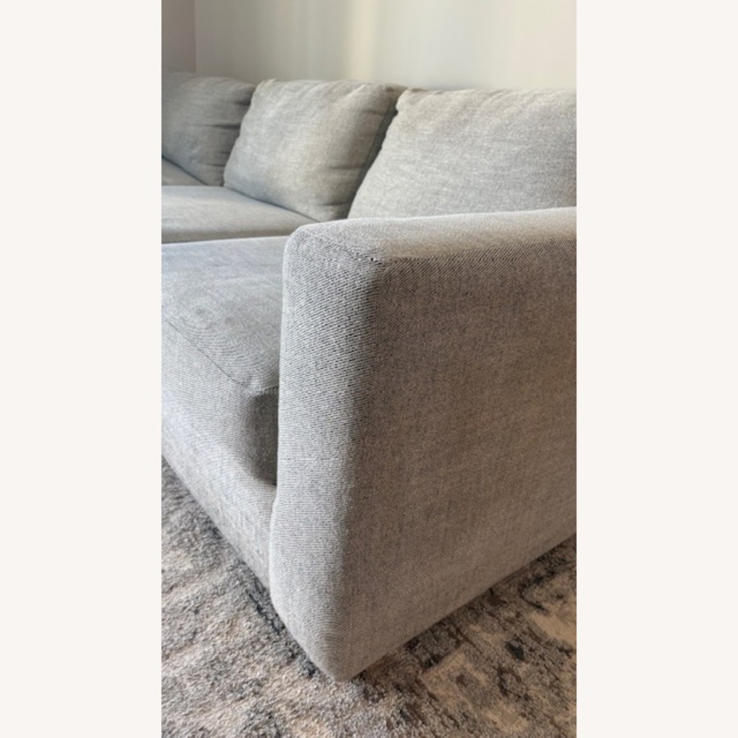 Art Van Light Gray Fabric 2 Piece Sectional - image-2