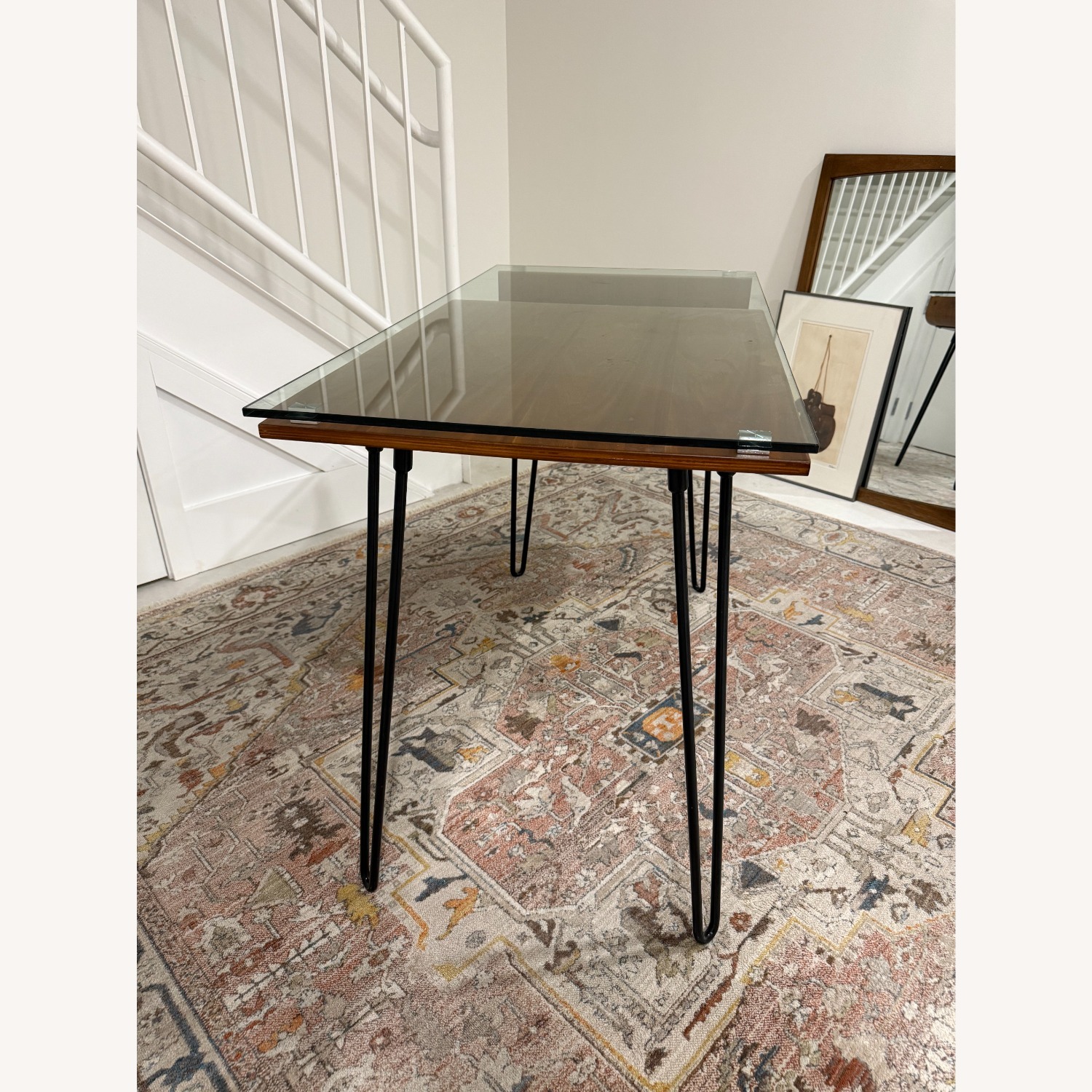 Avery Glass-Top Home Office Wood Desk - image-3