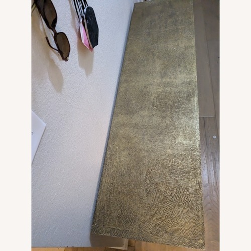 Used Dark Brown Metal Side Table for sale on AptDeco