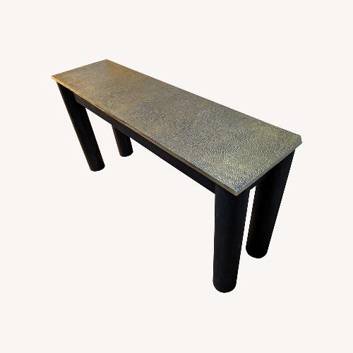 Used Dark Brown Metal Side Table for sale on AptDeco