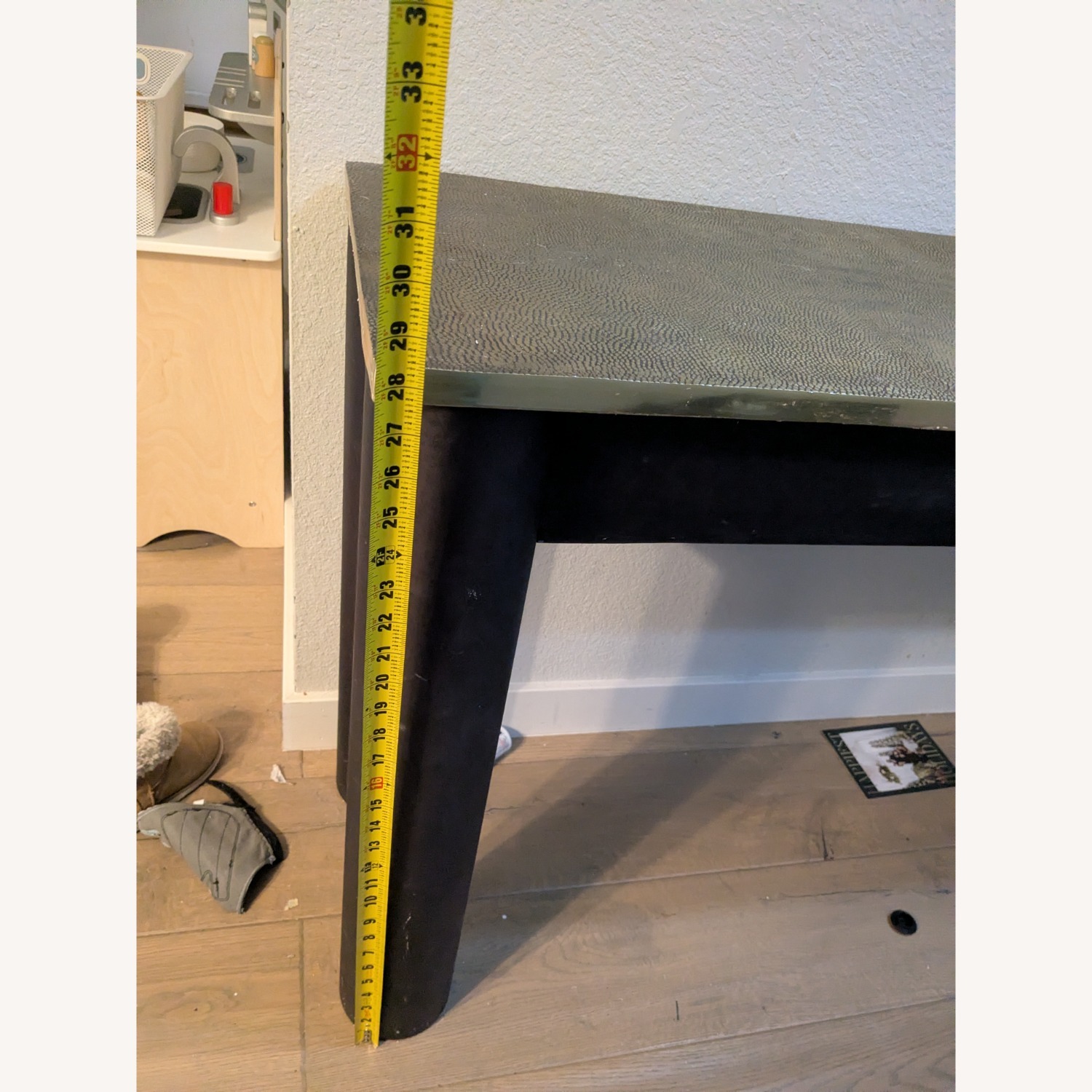 Dark Brown Metal Side Table - image-3