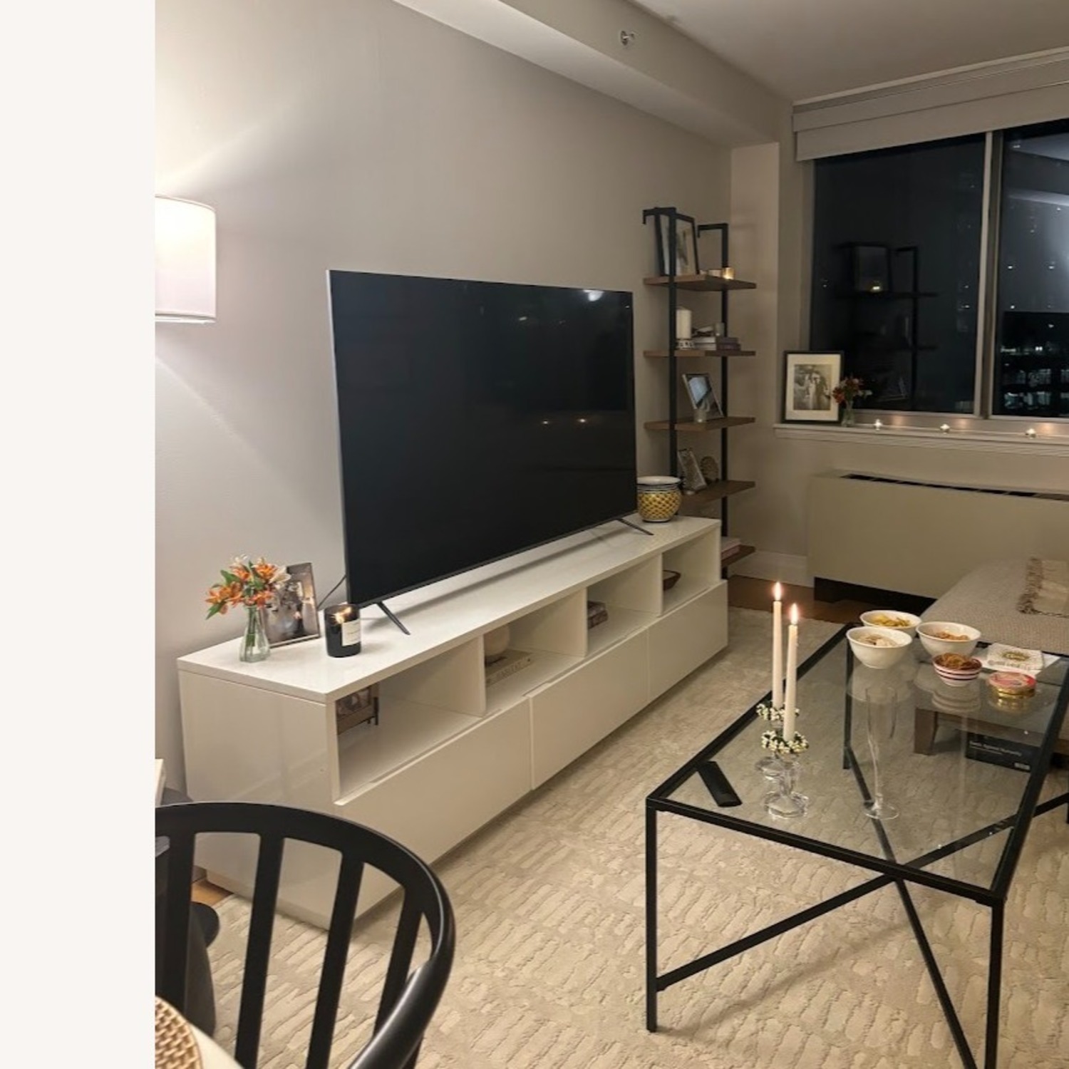 CB2 Chill 80" White High-Gloss Media Console - image-3