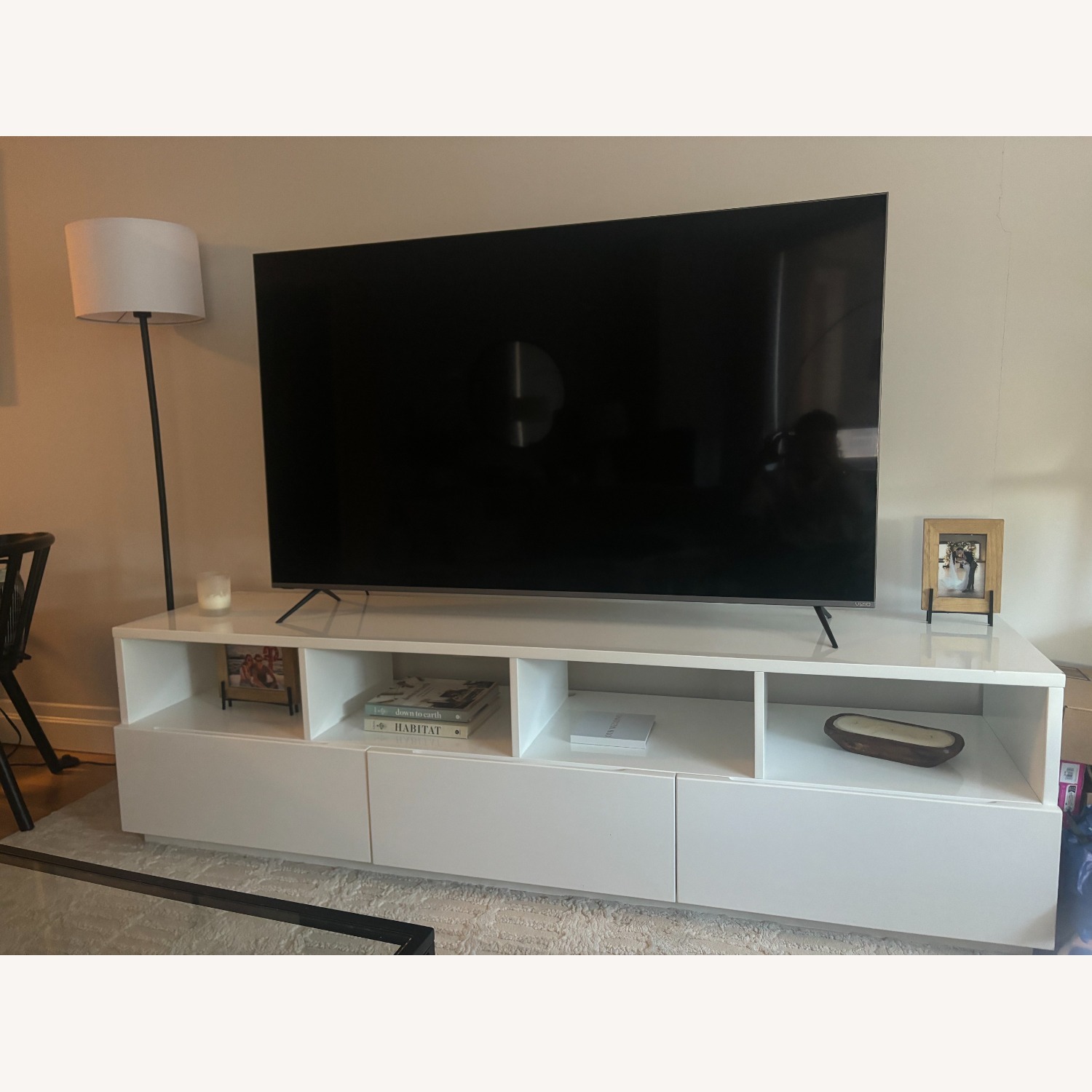 CB2 Chill 80" White High-Gloss Media Console - image-4