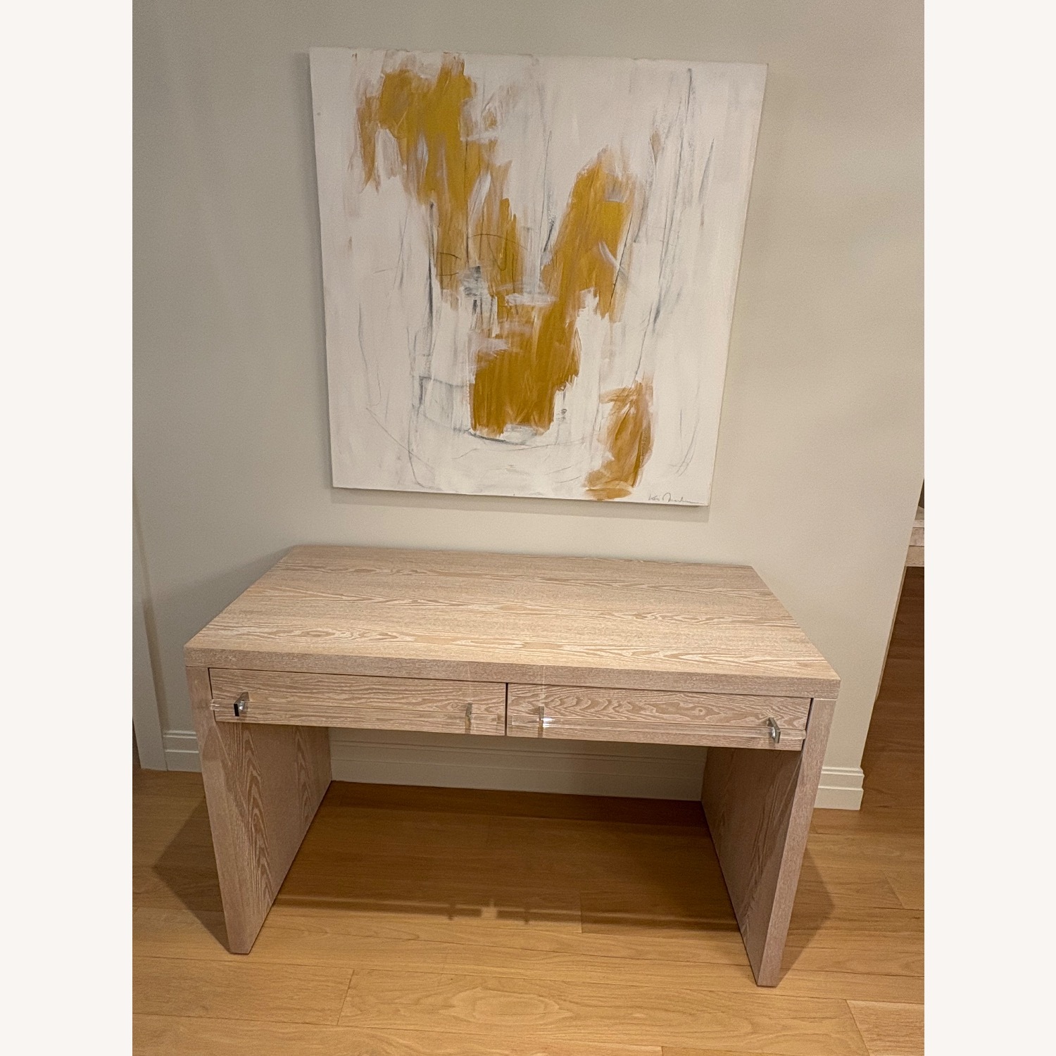 Worlds Away Natural Wood Ralph Desk - image-9