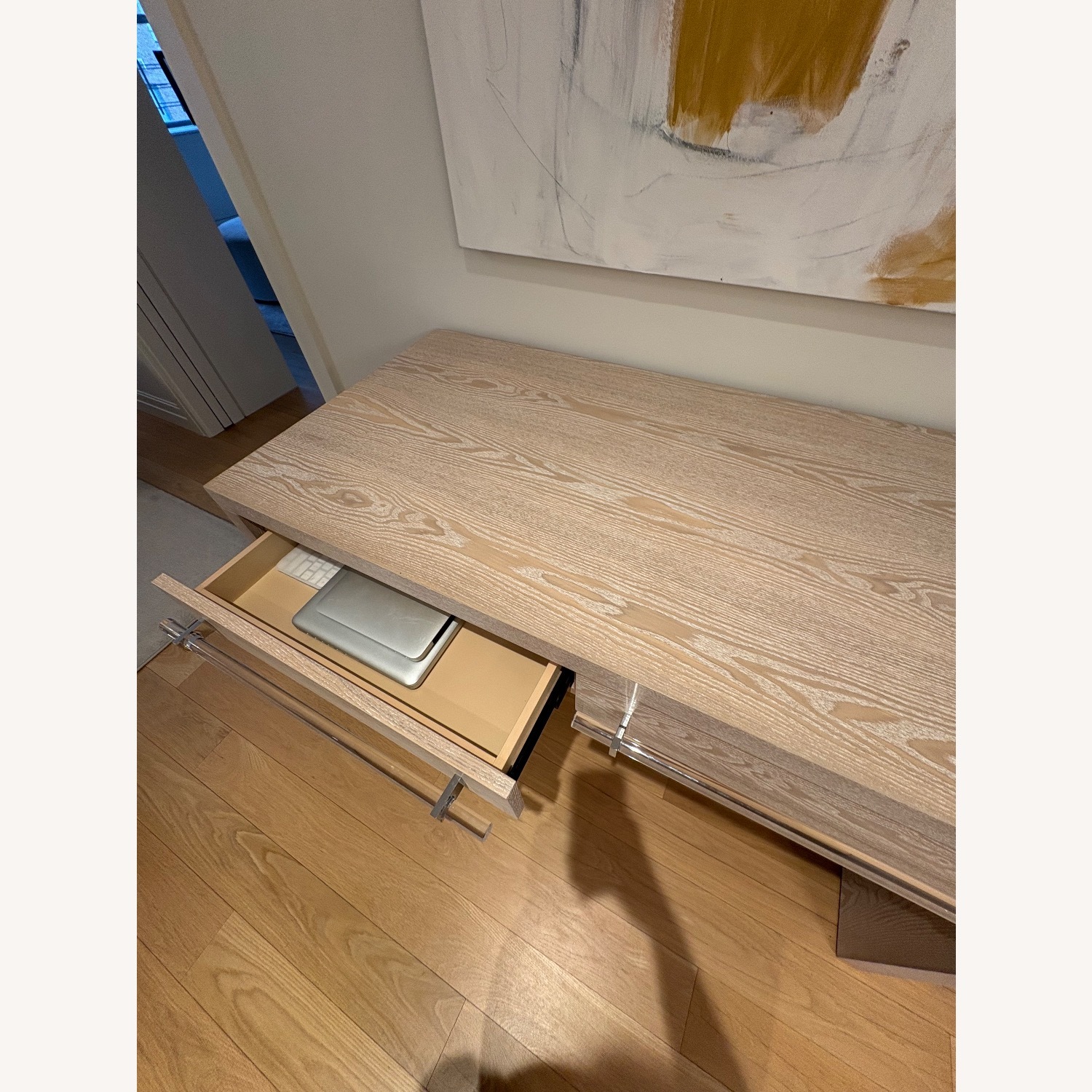 Worlds Away Natural Wood Ralph Desk - image-1