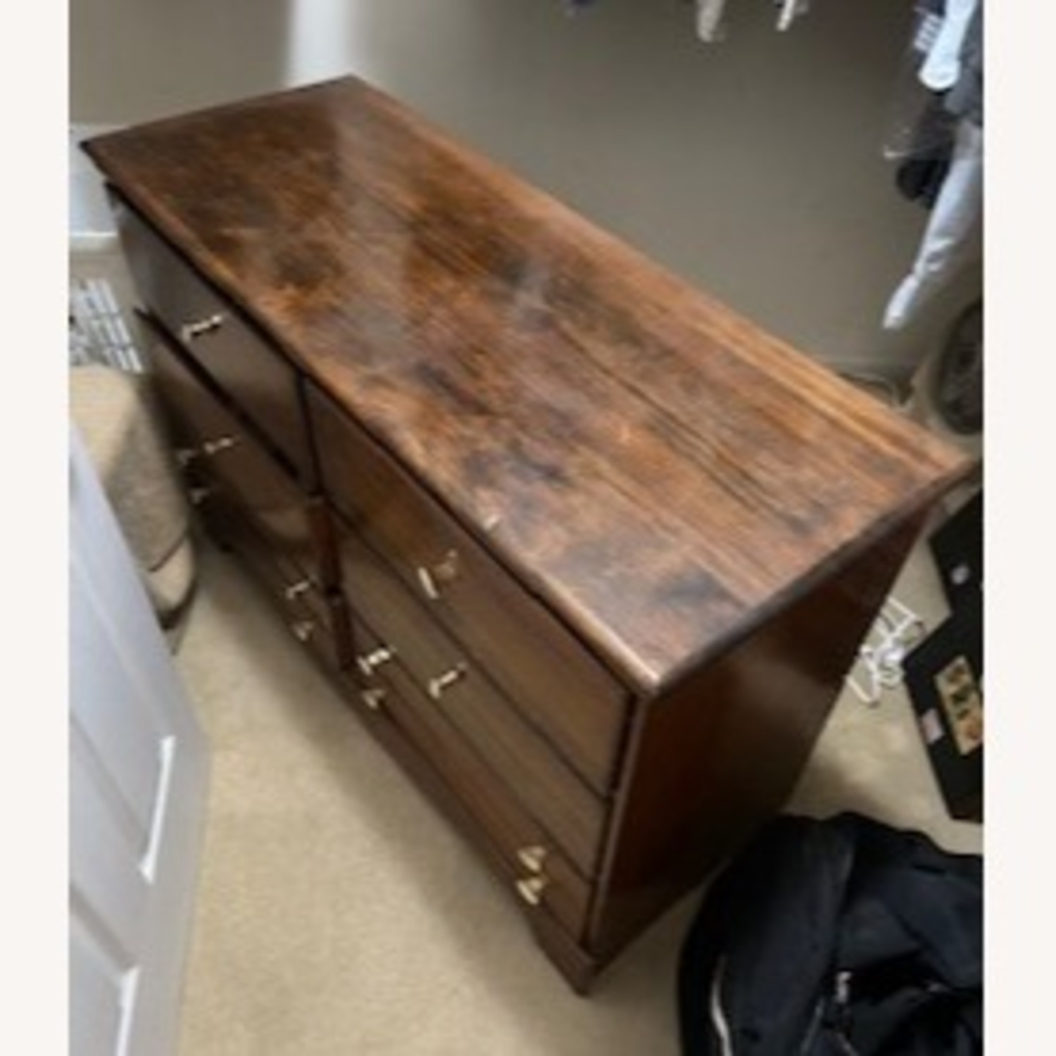 Dark Brown Wood Dresser - image-1