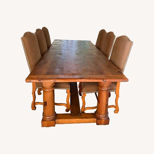 Used Ralph Lauren Dark Brown Fabric Dining Chairs for sale on AptDeco