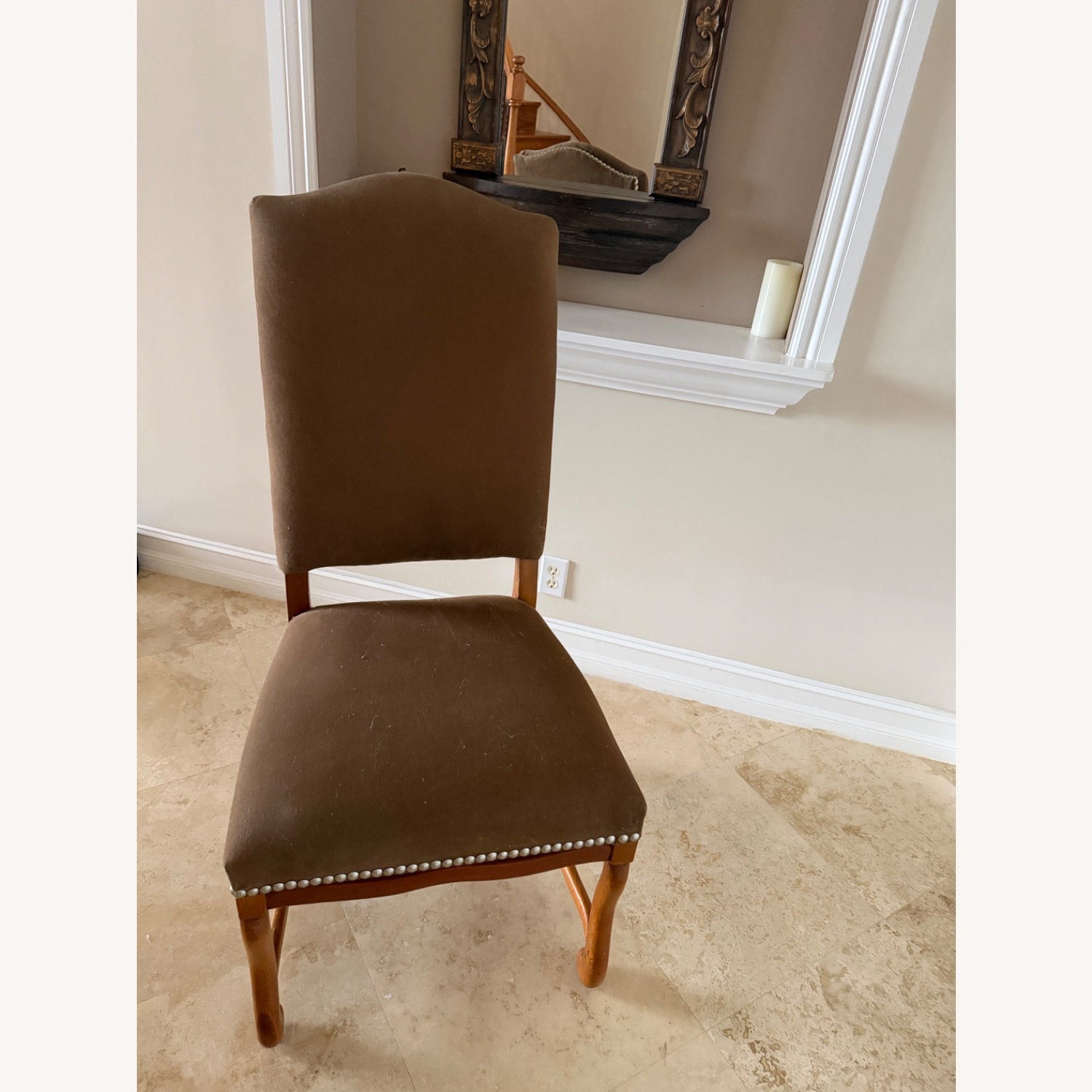Ralph Lauren Dark Brown Fabric Dining Chairs - image-2