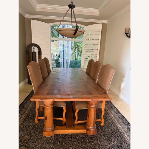 Used Ralph Lauren Dark Brown Fabric Dining Chairs for sale on AptDeco